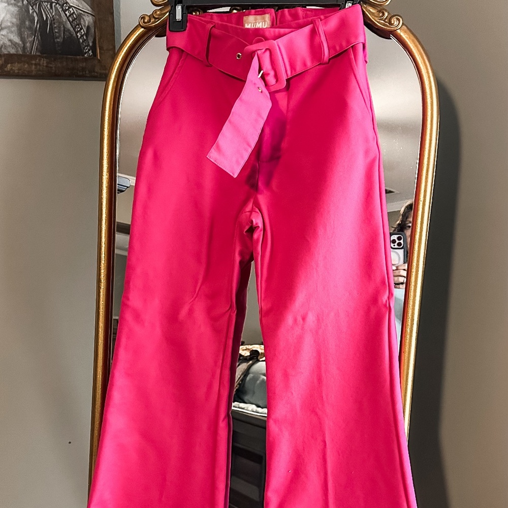 Two-Piece Set - Hot Pink Women’s Pants Suit